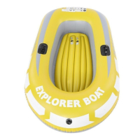 Едноместна надуваема каучукова лодка с PVC защита, помпа и гребла, снимка 1 - Водни спортове - 44635238