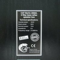 Тонколони Cat Berlin 2000/L, снимка 3 - Тонколони - 35964599