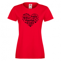 Дамска тениска Heart Mother Words 2,Празник на Майката,Подарък,Изненада,Рожден Ден, снимка 3 - Тениски - 36294794