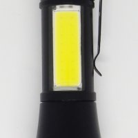 T6 LED акумулаторен фенер и работна лампа, LED + COB диоди, USB зареждане, снимка 2 - Къмпинг осветление - 39933314