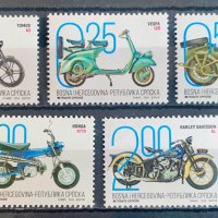 1979. Босна и Х.( Реп.Сръбска ) 2019 -   “ Транспорт. Мотоциклети.”, **, MNH, снимка 1 - Филателия - 44270429