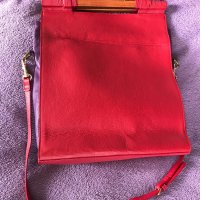 Дамска чанта корал червена и лилаво ретро стил дълга дръжка , снимка 10 - Чанти - 40397251