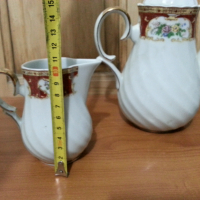 Стар български порцелан чийник захарница латиера, снимка 2 - Антикварни и старинни предмети - 36163991