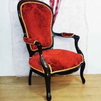 Старинно кресло Роял Ред, снимка 4 - Дивани и мека мебел - 35989539