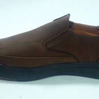 Мъжки обувки 1263 без връзки кафяви, снимка 3 - Ежедневни обувки - 35743265