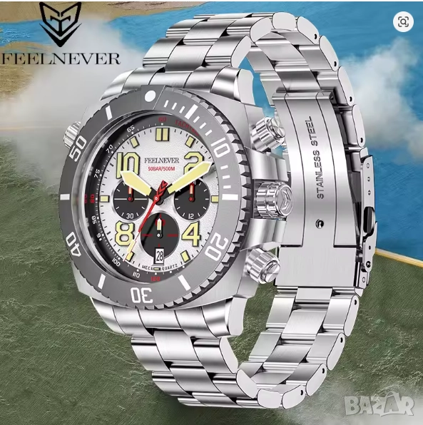 FeelNever Sport Автоматичен кварцов часовник, снимка 1