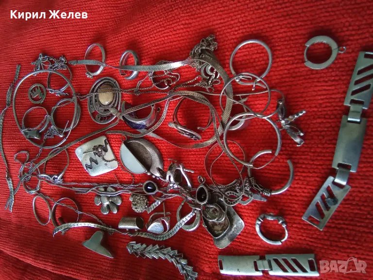 100 грама сребърни накити за поправка за реставрация за части или за материал 50629, снимка 1