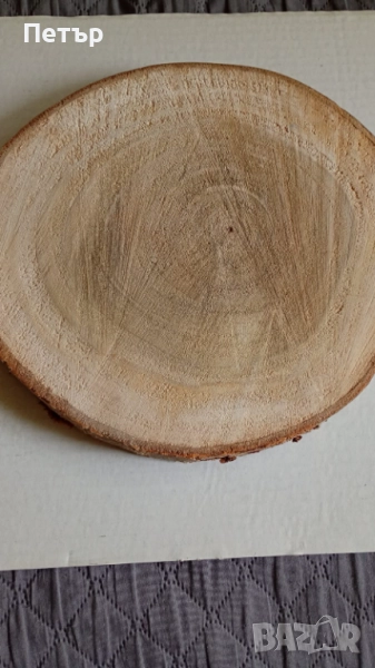 Дървена шайба за декорация, снимка 1