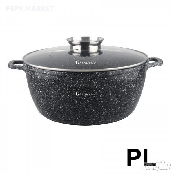 Тенджера Goldmann GM-0320, 20x8.5см.\3л., Лят алуминий, Керам. покр., Индукция  Описание: Тaзи висок, снимка 1