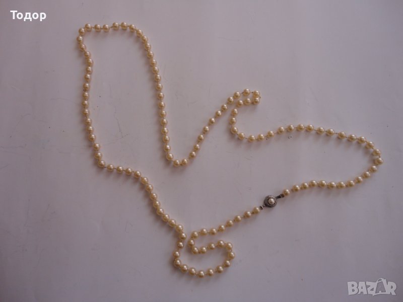 Страхотен гердан колие от перли и сребро 835 , снимка 1