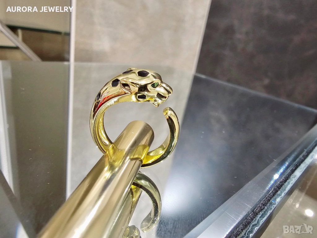 CARTIER Panthere de Cartier Gold Black Дамски Пръстен, снимка 1