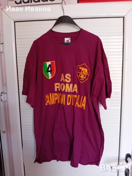 Ретро фенска шампионска тениска на Рома, снимка 1