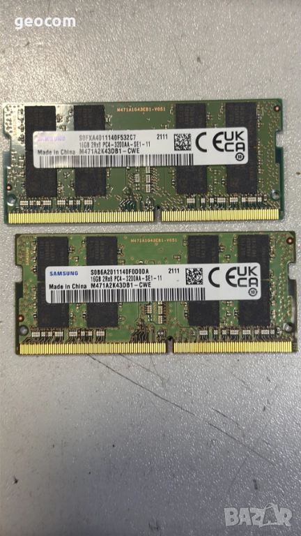 32GB (2x16GB) DDR4 Samsung PC4-3200AAA (3200Mhz,CL-19,КИТ), снимка 1