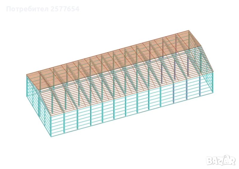 ЛИЗИНГ - Халета, Хале, Магазини, Складове, Склад 600м2 - 15м х 40м х6м, снимка 1