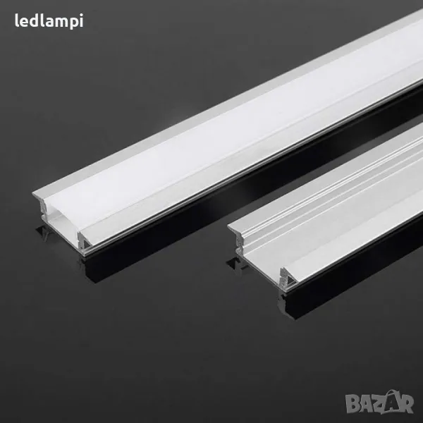 Алуминиев Профил За Вграждане 2000х24,7х7mm MILKY, снимка 1