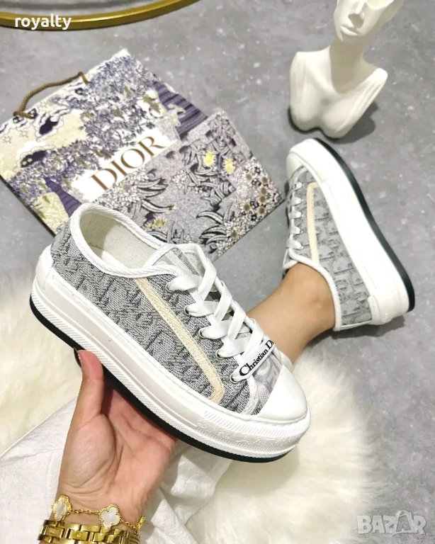 Christian Dior Сиви Дамски Маратонки , снимка 1