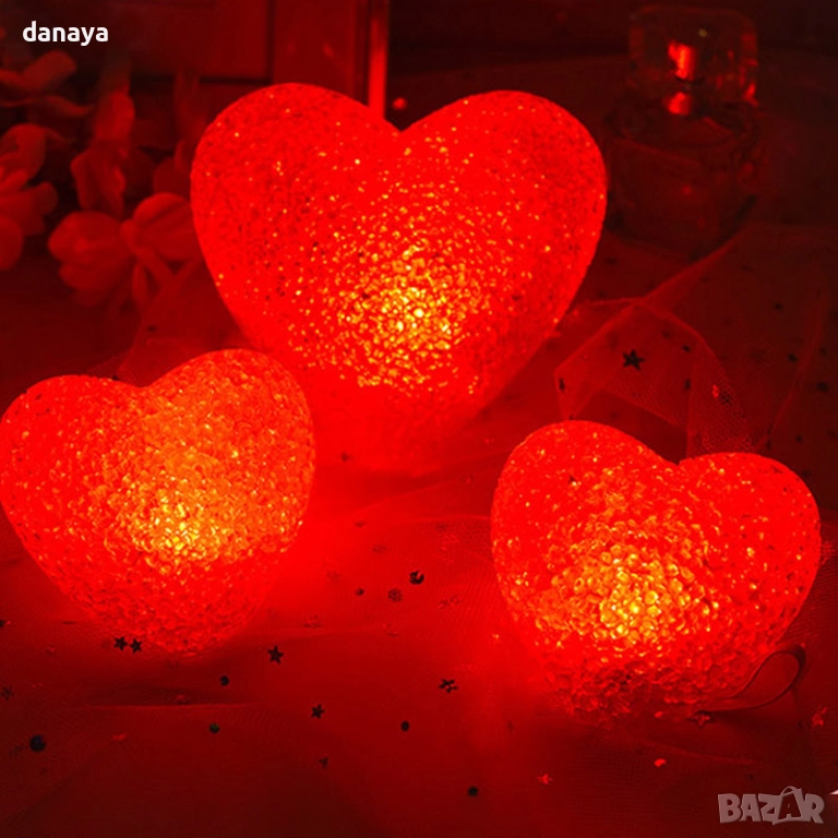 6298 Романтична декорация Светещо сърце, снимка 1