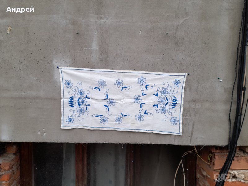 Старинен бродиран ковьор,покривка за стена #221, снимка 1
