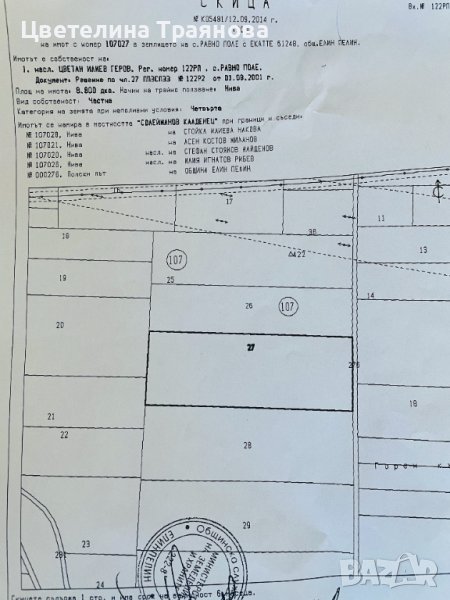Продава земеделска земя,с.Равно поле,местността СЮЛЕЙМАНОВ КЛАДЕНЕЦ,район Верила,0879966645, снимка 1