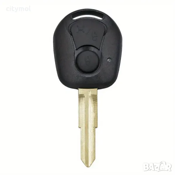 Кутийка за ключ с 2 бутона, за SsangYong Actyon, Kyron, Rexton с острие SSAA-1P, снимка 1