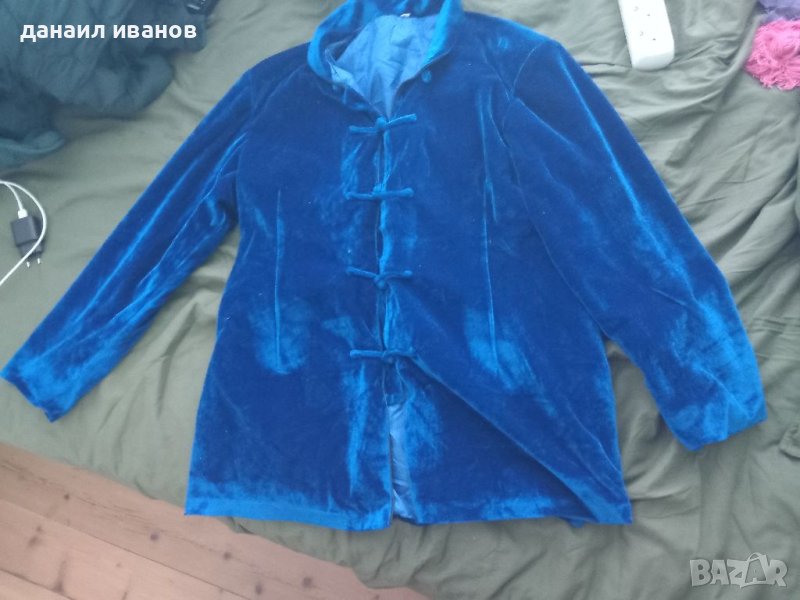 Кадифе блуза 50 размер по етикет/кралско синьо , снимка 1