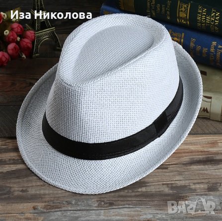 Шапка слама и лен, снимка 1