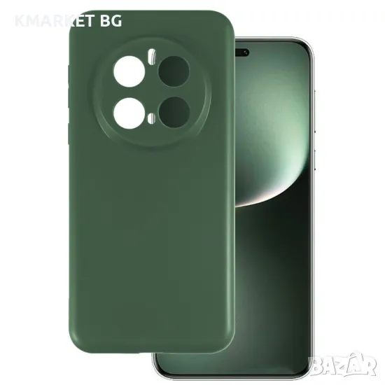 Силиконов кейс и Протектор iPaky матиран, За Honor Magic7 Pro, Тъмнозелен, снимка 1