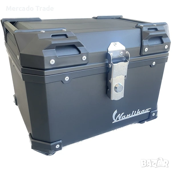 Куфар за мотор Mercado Trade, 45л., Водоустойчив, Черен, снимка 1