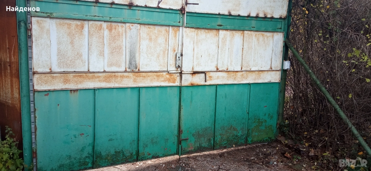 Дворна гаражна врата винкел и ламарина , снимка 1