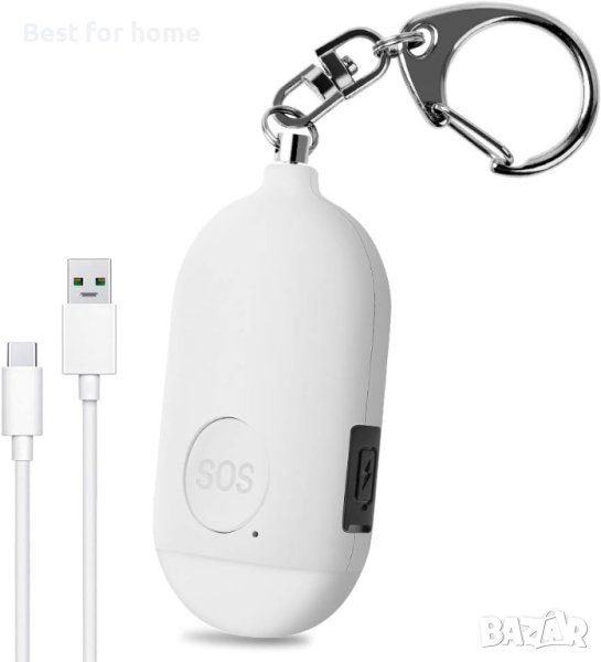 Лична аларма на Evershop 130dB USB акумулаторна, снимка 1