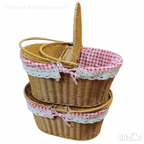 Класическа кошница за пикник, снимка 1