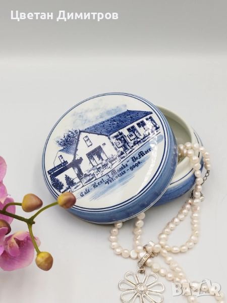 Delft Holland Керамична бижутерка,купа за бонбони , снимка 1