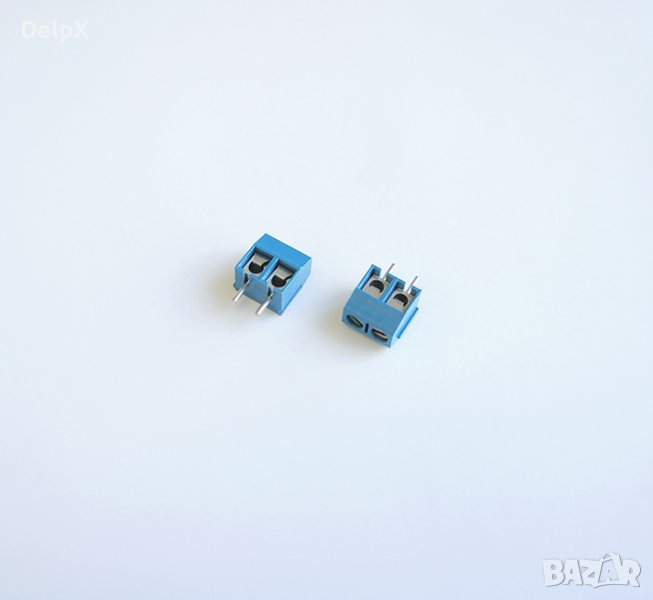 Лустер клема за платка 16A 220V синя 2pin 1,5mm2, снимка 1