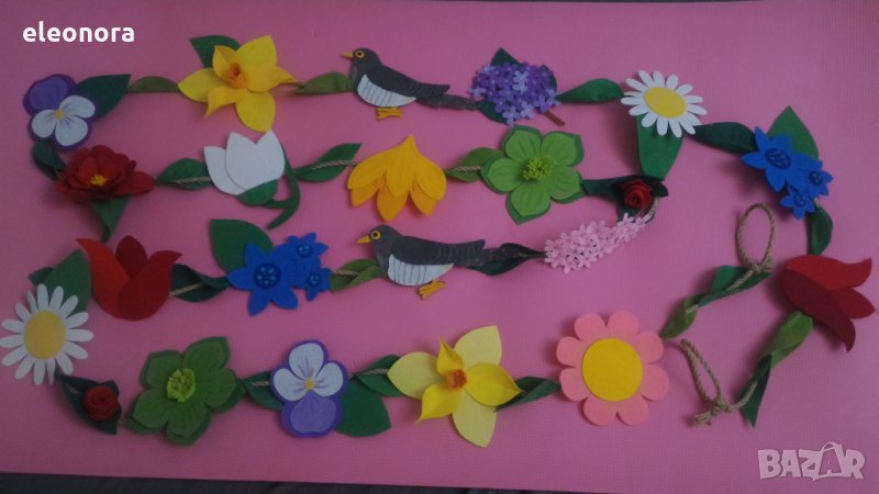 Пролетен гирлянд от филц-4 м. , снимка 1
