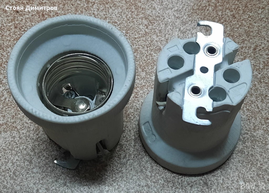 Керамични фасунги за мощни лампи E40, снимка 1