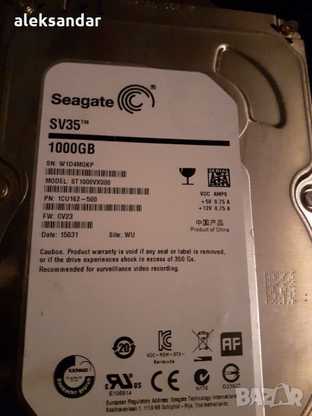 Продавам хард диск 3.5. seagate.1TB., снимка 1