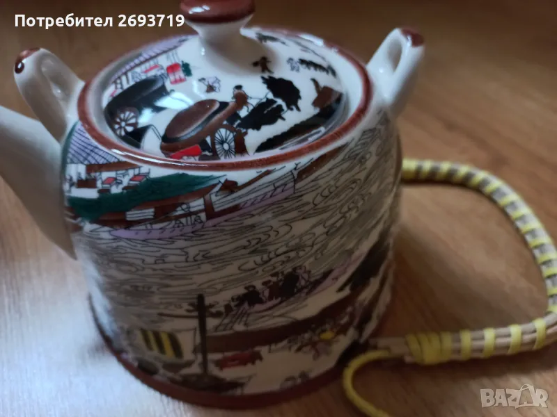 Порцеланов чайник за запарване на чай , снимка 1