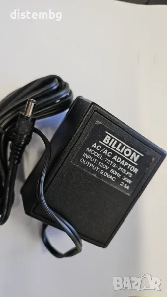 Адаптер billion  72T S-213LPS   АС-АС   9V, снимка 1