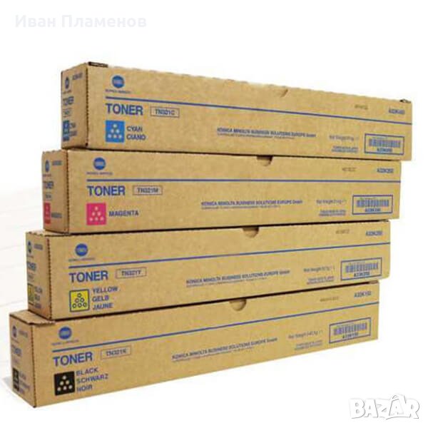Оригинални тонери Konica Minolta TN-321K, TN-321C, TN-321M, TN-321Y A33K150 A33K250 A33K350 Коника, снимка 1