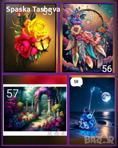 Диамантени комплекти за цялостно лепене , снимка 13 - Гоблени - 50425048