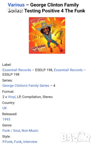 За феновете на фънка предлагам една много рядка двойна плоча в страхотно състояние и на изгодна цена, снимка 4 - Грамофонни плочи - 50211866