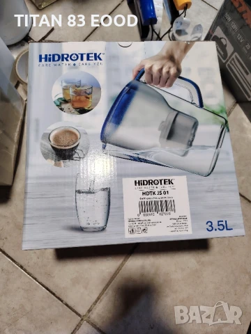Филтърна кана за вода, HIDROTEK JS-01, 3.5 L