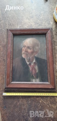 Стара картина от 19век маслени бои върху дърво оригинал. , снимка 7 - Антикварни и старинни предмети - 41646443