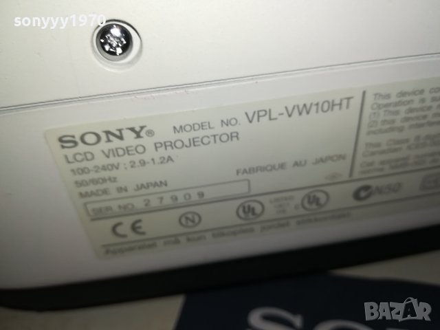 SONY MADE IN JAPAN-ПРОЖЕКТОР ВНОС SWISS LNV2309231836, снимка 10 - Плейъри, домашно кино, прожектори - 42293406