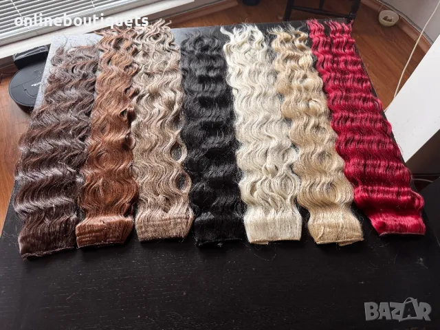 Индийска коса с примеси цвят Малина, снимка 6 - Аксесоари за коса - 44707891