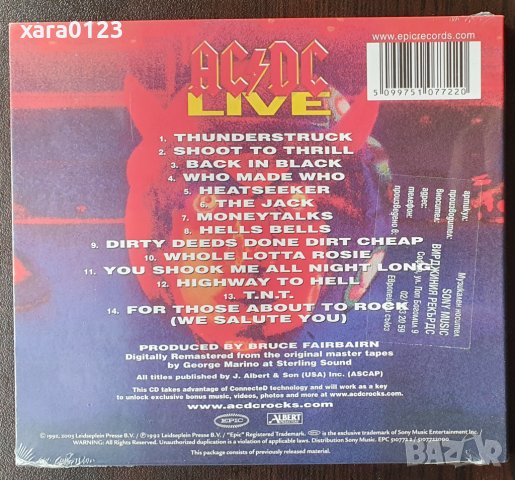 AC/DC – Live, Digipak, снимка 2 - CD дискове - 39811839