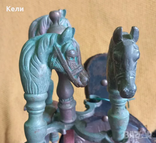 Комплект за камина с бронзови дръжки