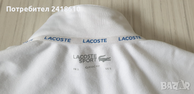 Lacoste Sport Tennis Classic Fit Full Zip Mens Size 3 - S НОВО! ОРИГИНАЛ! Мъжко Горнище с цял Цип!, снимка 5 - Спортни дрехи, екипи - 52541879