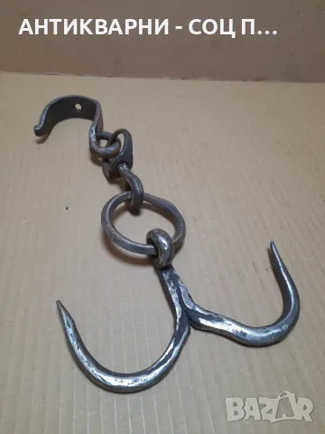 Соц Стар Ръчно Кован Ченгел За Дране На Животни., снимка 2 - Антикварни и старинни предмети - 48577083