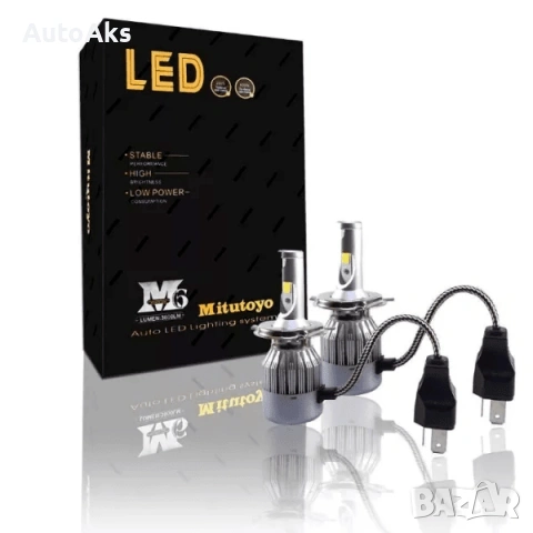 LED крушки H1/H4/H7/H8/H9/H11/ HB3/HB4 MITUTOYO диоден комплект